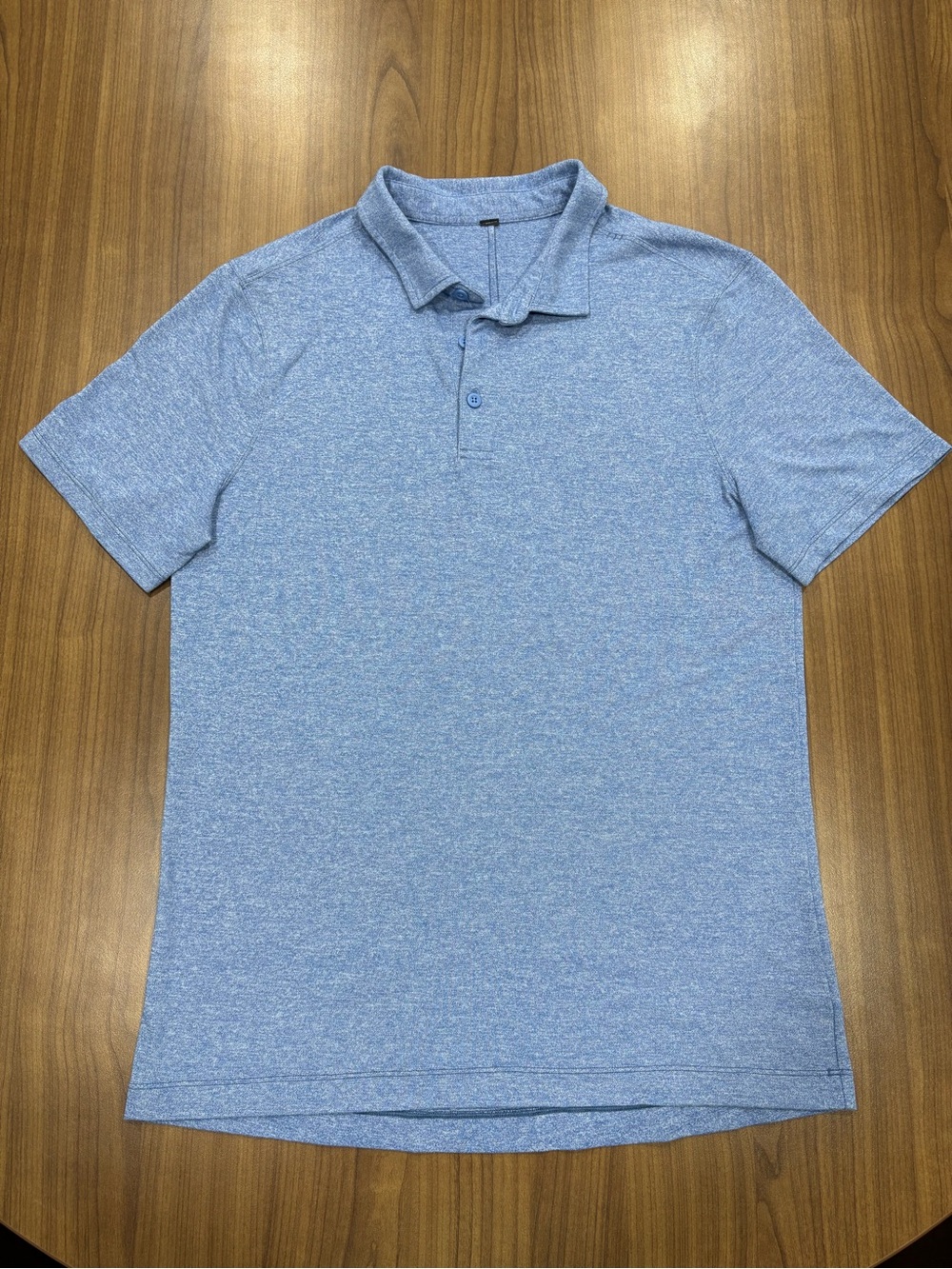 Lululemon Men's Evolution Short Sleeve Polo - Heather Blue (Size S)